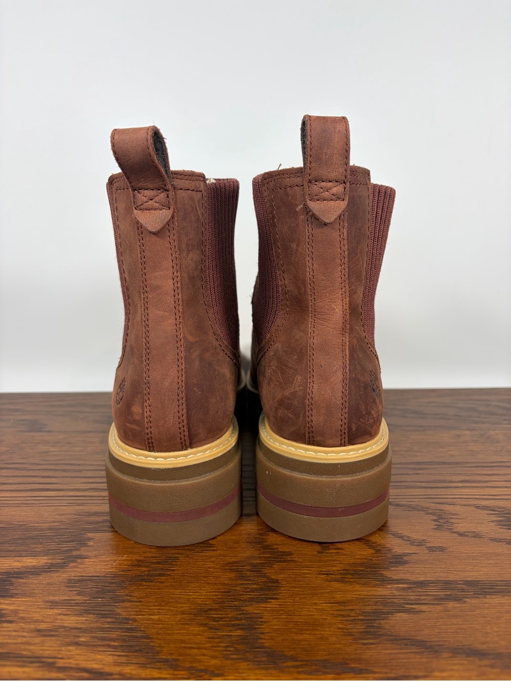 Timberland Cervinia Valley Chelsea Boot Chunky Brown Leather Waterproof Women 11 - Picture 3 of 11